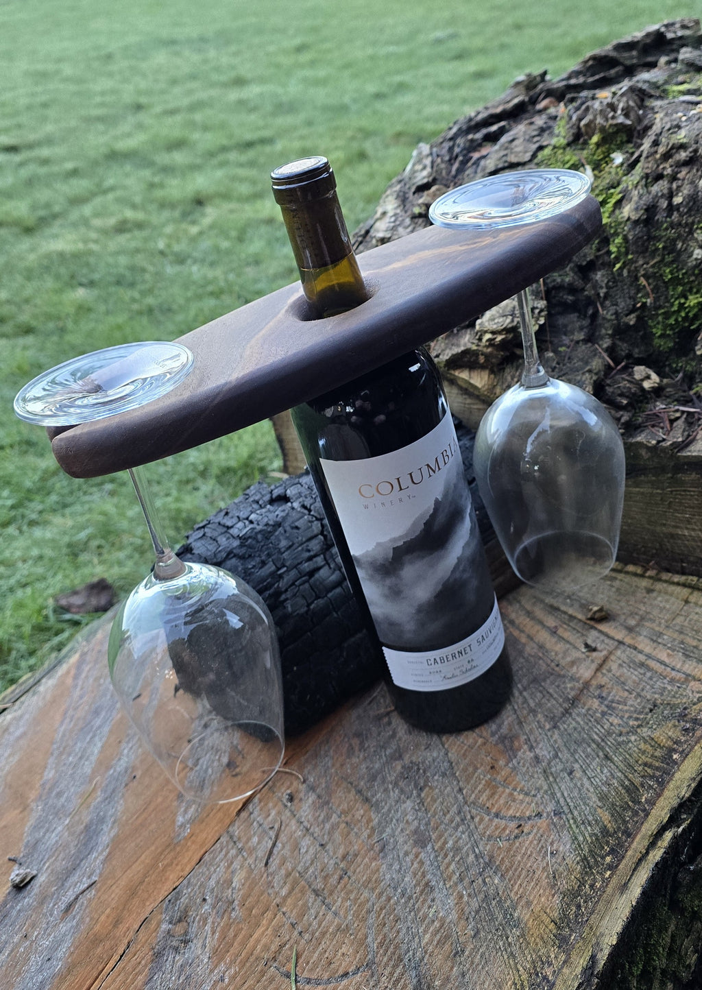 Wine Bottle and Glass Display